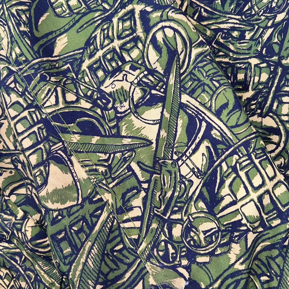 Grenade Snowboard Jacket Mens L Green Full Zip Ski Parka Guns Knives AOP Y2K - Picture 14 of 16
